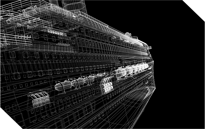 cruise-liner-ship-body-structure-wire-model